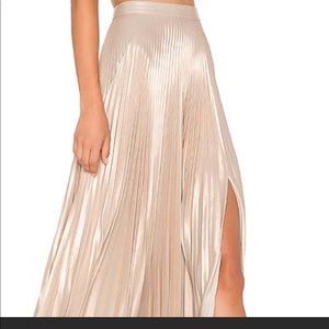 Alc light gold rose gold Bobby midi skirt size 6